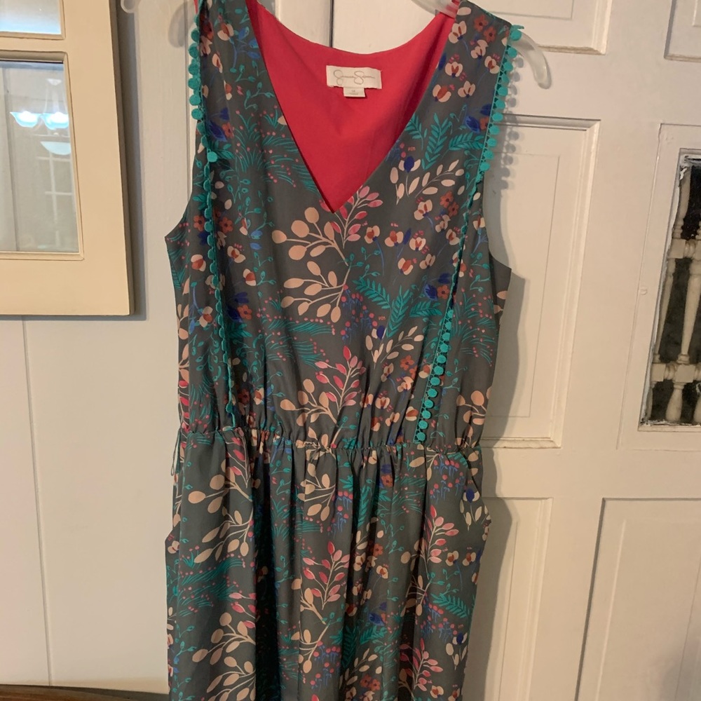 Floral dress.